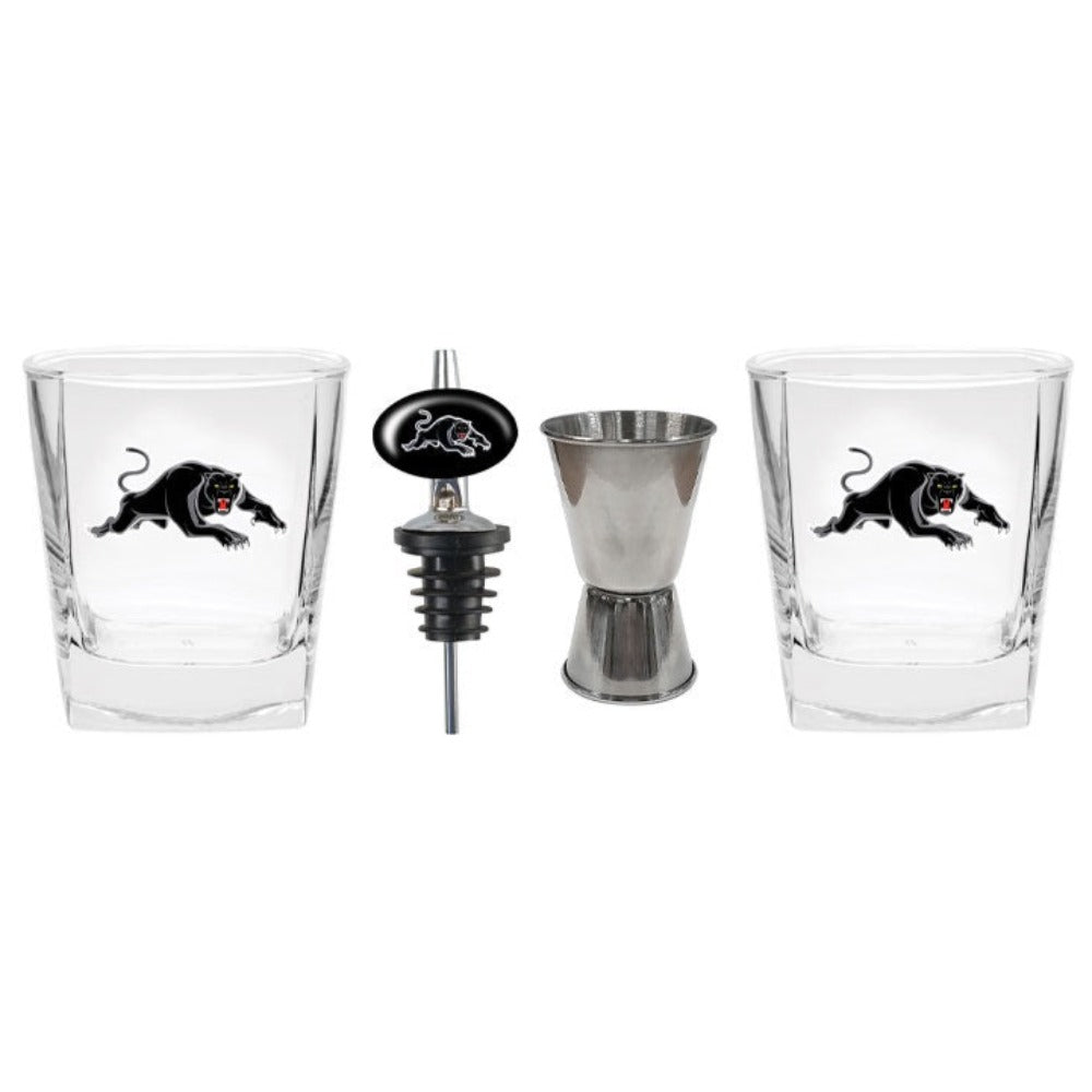Penrith Panthers S/2 Glasses Jigger & Pourer