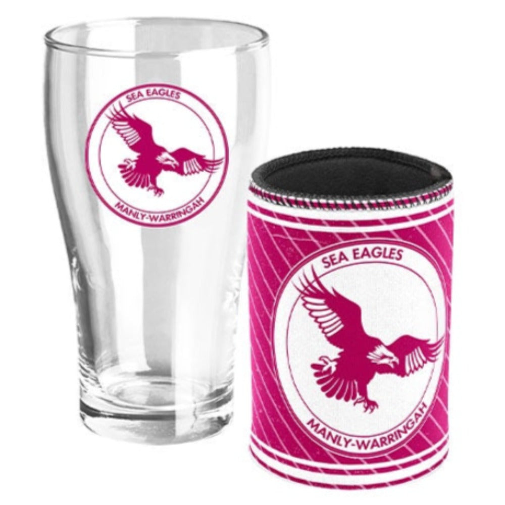 Sea Eagles Heritage Pint & Can Cooler Pk