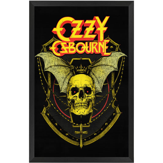 Ozzy Osbourne Skull Poster Framed