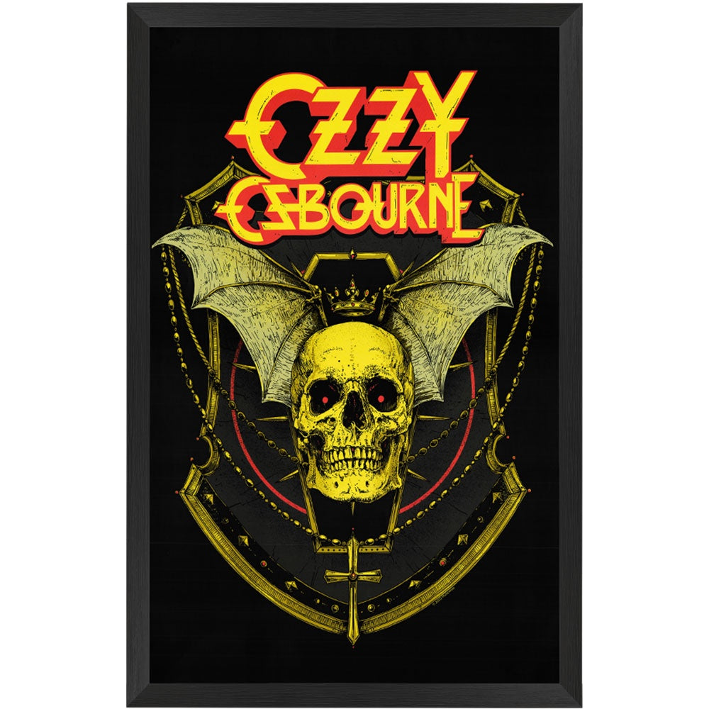 Ozzy Osbourne Skull Poster Framed