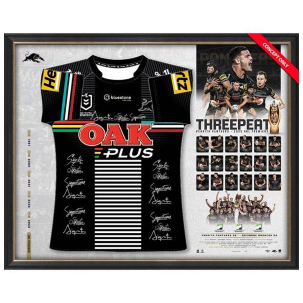 Penrith Panthers 2023 Premiers Team Signed Split Jersey