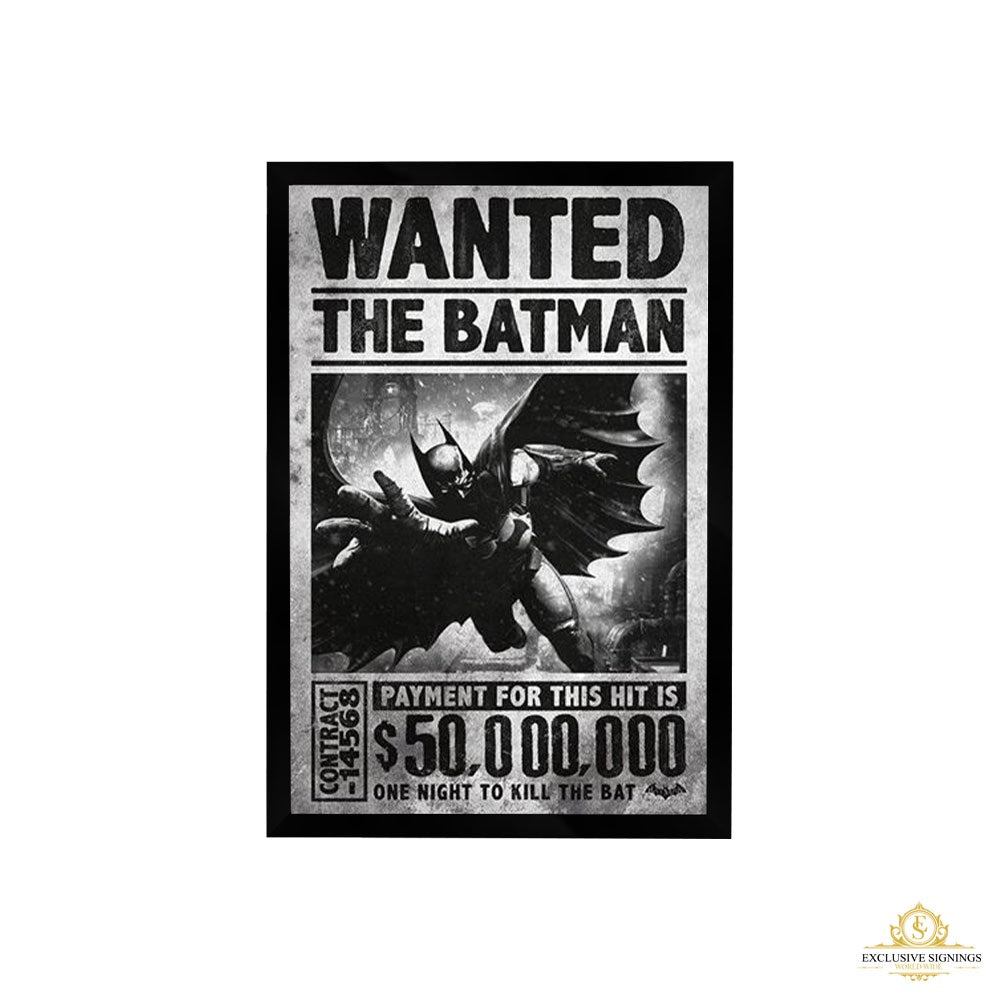 Batman Arkham Origins - Wanted Poster Framed