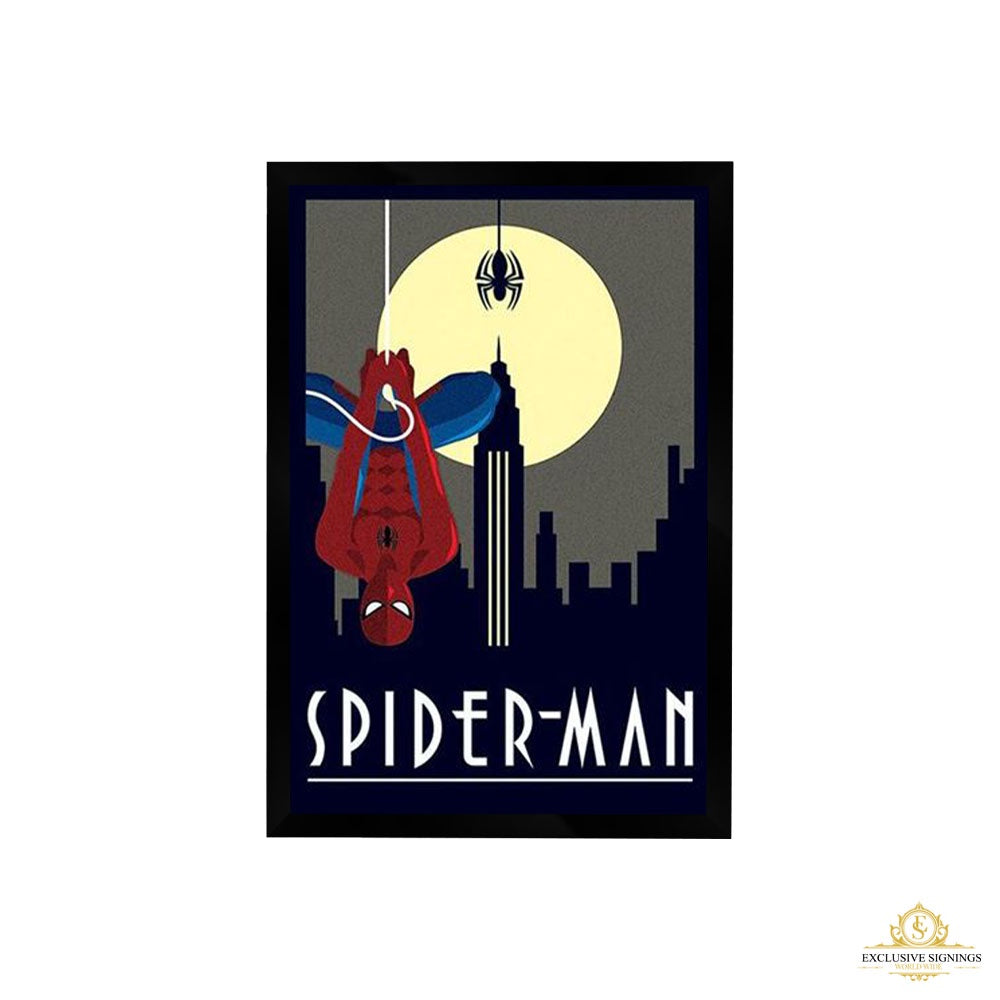 Marvel Comics - Deco Spiderman Hanging Poster Framed