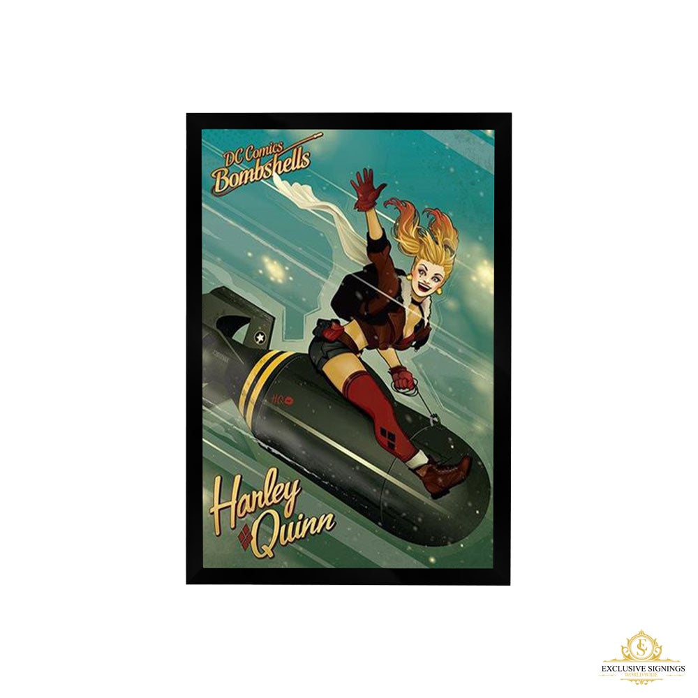 DC Comics Harley Quinn Bomb Poster Framed