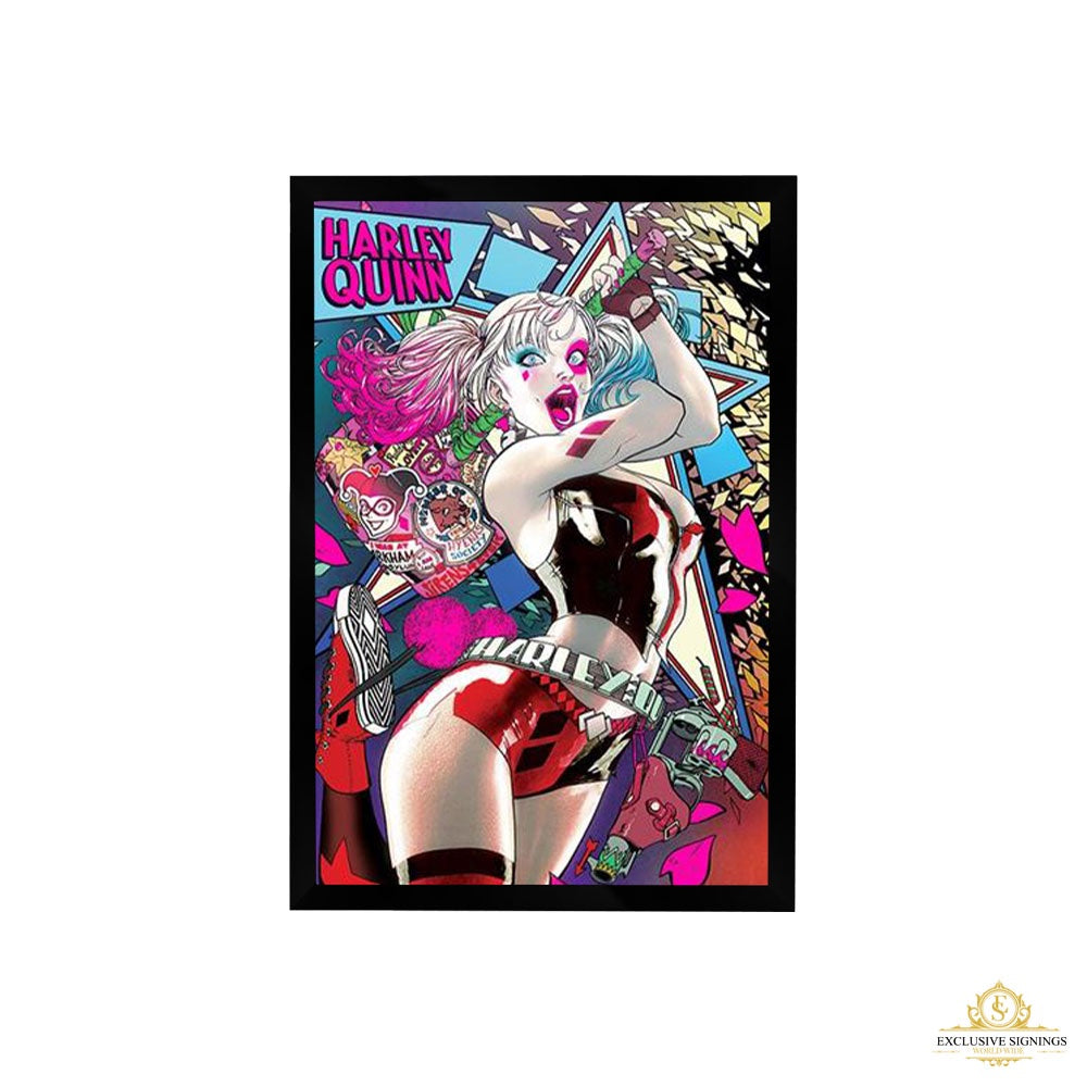 DC Comics - Harley Quinn Neon Poster Framed