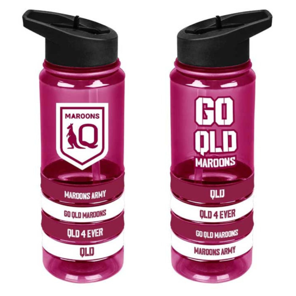 QLD 2023 Go Maroons Tritan Drink Bottle with Bands