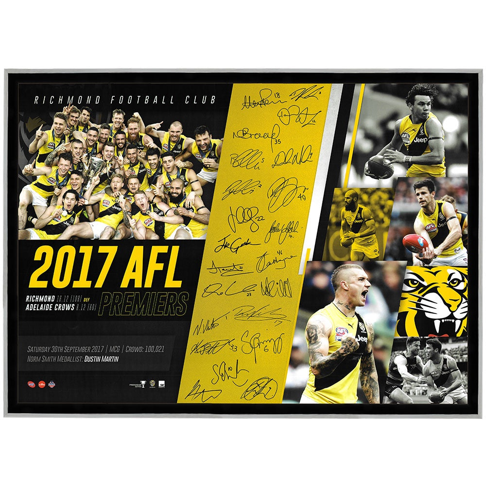 Richmond Tigers 2017 AFL Premiers Print Framed