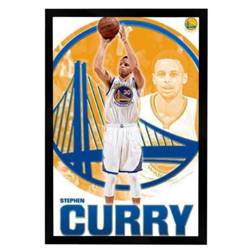 NBA Golden Gate Warriors S Curry 15 Poster Framed