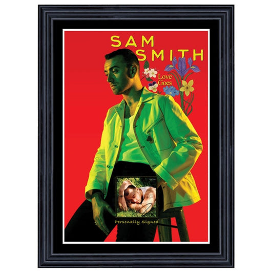 Sam Smith Love Goes Signed Album Cover Framed