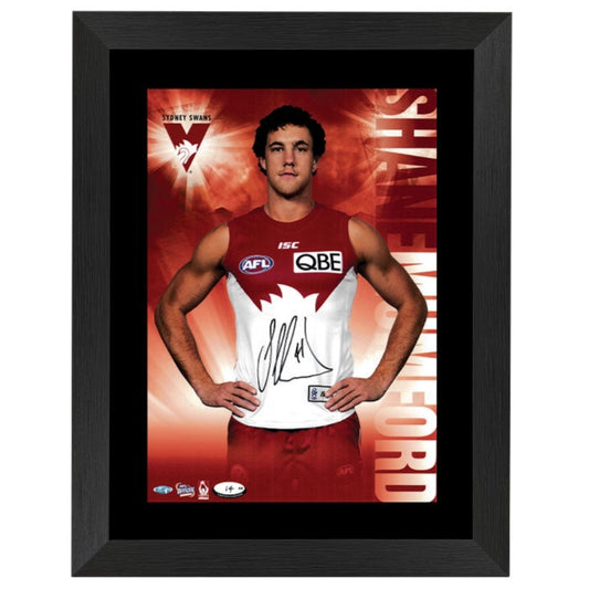 Sydney Swans Shane Mumford Signed Hero Shot Framed