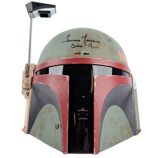 The Book Of Boba Fett Temuera Morrison Signed Boba Fett Helmet