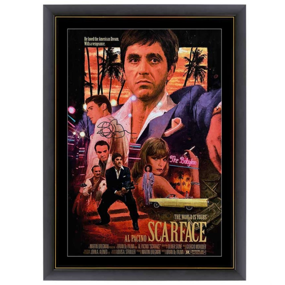 Scarface Steven Bauer Signed Movie Poster 1 Framed