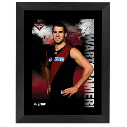 Essendon Bombers Stewart Grameri Signed Star Print Framed