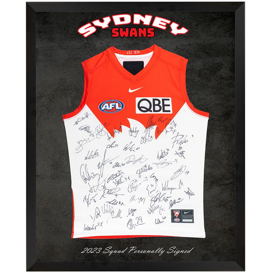 Sydney Swans 2023 Team Signed Jersey Framed