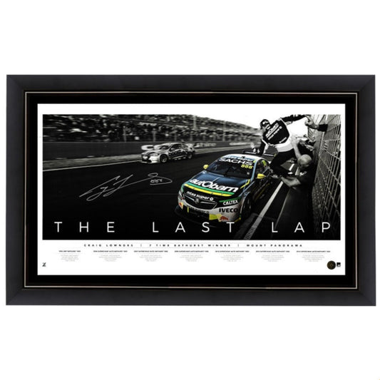 Last Lap Craig Lowndes Signed Print Framed