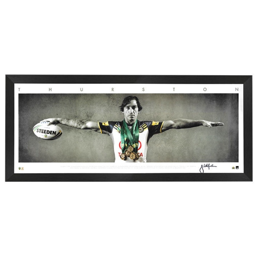 North Queensland Cowboys Johnathan Thurston Mini Wings Framed