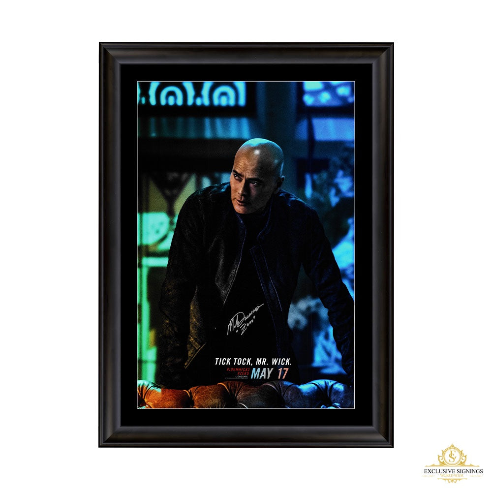 Mark Dacascos Signed John Wick 3 Tick Tock Mr Wick Movie Poster 1 Framed