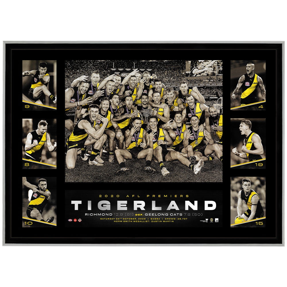 Richmond Tigers "Tigerland" 2020 Premiers Tribute Print Framed