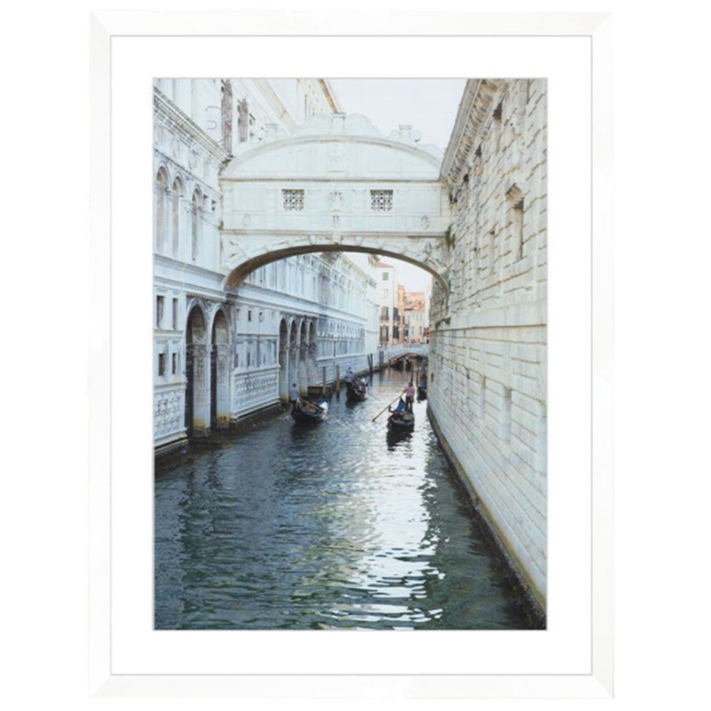 Venice Canal White Print