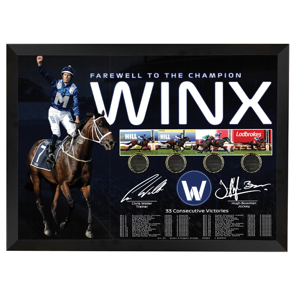 Winx Farewell to a Champion Sportsprint Framed