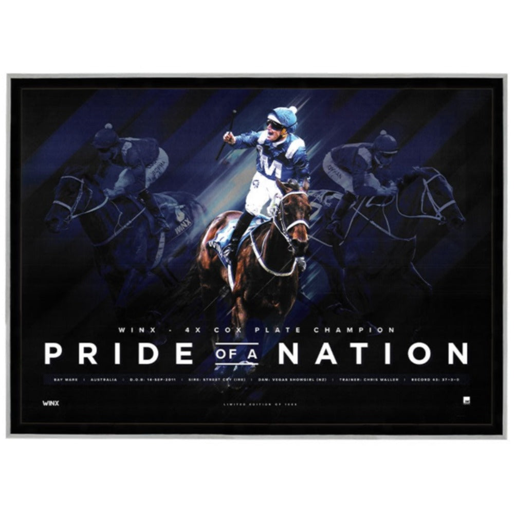 Winx "Pride Of A Nation" 4 x Cox Plate Print Framed