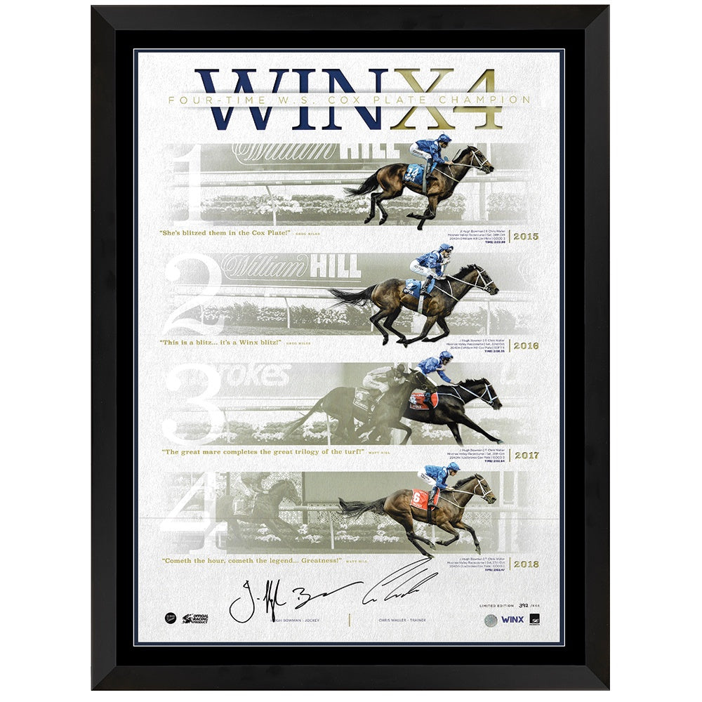 Winx Times 4 Cox Plate Champion Print Framed